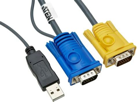 ATEN PC Connector: HDB & USB Console Connector: 3in1 SPHD(Keyboard/Mouse/Video Length:1.8m With built-in PS/2 to USB converter