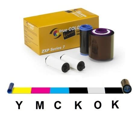 Zebra Ribbon; Color-YMCKOK; 60mmx442m(2.36inx1450ft); 750 Images; ZXP7;HS ;EMEA