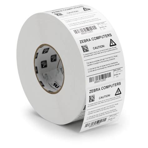 Zebra Label; Paper; 102x203mm; Thermal Transfer; Z-Perform 1000T; Uncoated; Permanent Adhesive; 76mm Core