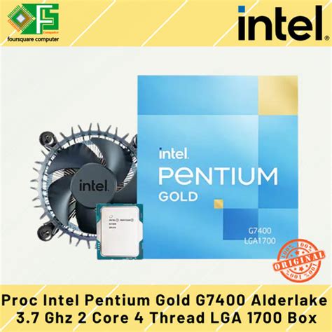 Intel Pentium Gold G7400 Up to 3.7 GHZ; 2 Core (2P+0E); 4 Thread; 6MB Smartcache; 46W TDP - Intel Laminar RS1 Cooler included S 
