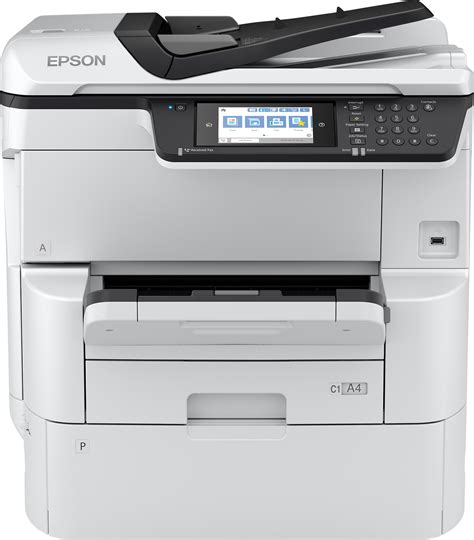 Epson WorkForce Pro WF-C878RDWF Colour A3 MFP; Print, scan, fax and copy with minimal downtime; With few moving parts, and low intervention, increase printer uptime; Print up to 20,000 pages without
changing the supplies; Epson's Heat-Free technology uses no heat, reducing energy consumption; Cloud-based, advanced diagnosis of Epson printers and MFPs; 35PPM Mono and 34 PPM Colour; Duplex Print and Scan; ADF; Warranty 1 Year onsite (optional extension available)