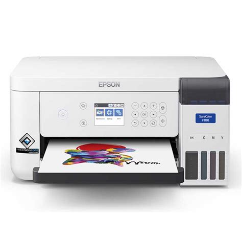 Epson SureColor SC-F100; Refillable ink solution; Compact design; Wi-Fi, Wi-Fi Direct, Ethernet, USB 2.0 connectivity; Inks, driver and paper, all designed to work in harmony; PrecisionCore MicroTFP printhead for consistency and quality; tilting 2.4-inch screen; A4; 1 Year Carry-in or 6000 pages