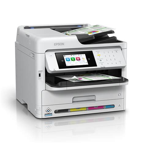 Epson WorkForce Pro WF-C5890DWF 4-in-1 Colour MFP; Print, scan, fax and copy with minimal downtime; Fewer replacement parts and low TCO; Reliable printing with high-ink-yield supplies and great paper capacity; DuraBrite Ultra pigment inks; First page out 5.3 Seconds; 25PPM; PCL5c, PCL6, PostScript 3, ESC/P-R, PDF 1.7; Duplex and ADF; Low power consumption and fewer supplies;  Warranty 1 Year onsite (optional extension available)