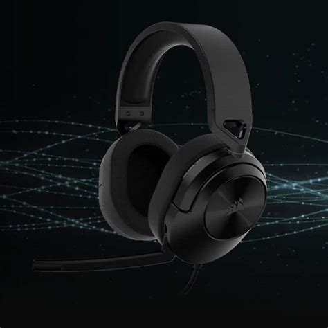 HS55 Surround Carbon Headset; 50mm Audio Drivers; Omnidirectional micg; Analog; On-ear volume and mute controls