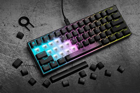 Corsair K65 Mini RGB 60%; Cherry MX speed mechanical switches