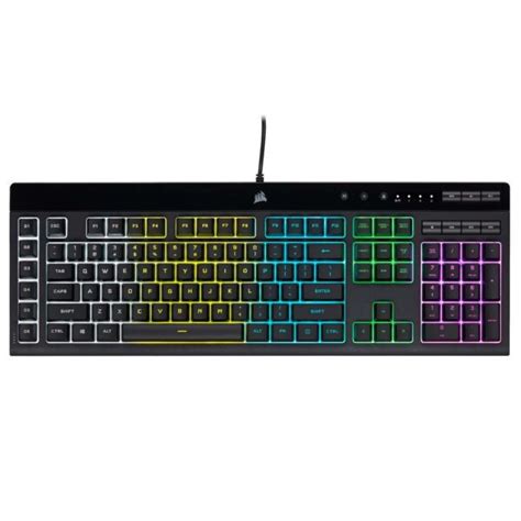CORSAIR K55 Core Gaming Keyboard; Backlit Zoned RGB LED; Rubberdome