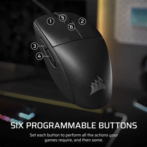 Corsair M55 Gaming Mouse; Wired;16000 DPI; BLK 