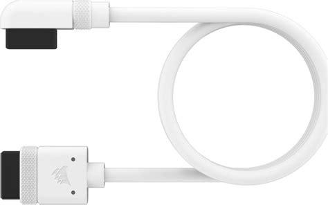 CORSAIR iCUE LINK Cable; 1x 600mm with Straight/Slim 90° connectors; White