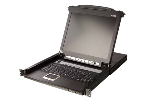 ATEN 16-Port 19'' VGA LCD Integrated USB/PS2 Combo KVM with an Extra Console port and USB peripheral support W/(USKB/SPKB)/W/(US