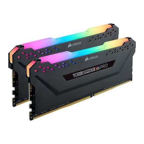 Corsair VENGEANCE® RGB PRO SL 32GB (2 x 16GB) DDR4 DRAM 3200MHz C16 Memory Kit; 18-22-22-42; 1.35; Black