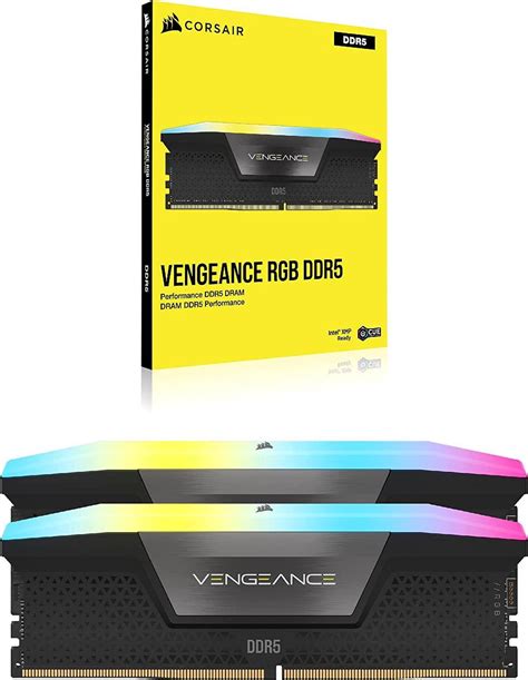 Corsair VENGEANCE RGB DDR5 32GB (2 x 16GB) DDR5 5200 CL40-40-40-77 1.25V Intel XMP & AMD EXPO - GREY. 