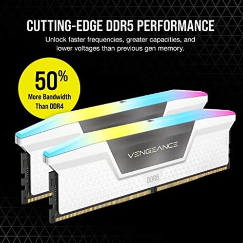 Corsair VENGEANCE DDR5 32GB (2 x 16GB) DDR5 6000 CL36-44-44-96 1.35V Intel XMP & AMD EXPO - White