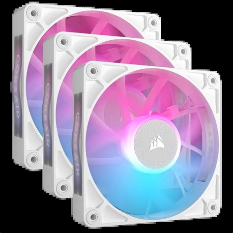Corsair RX RGB Series; iCUE LINK RX120 RGB White; 120mm Fan; Triple Pack