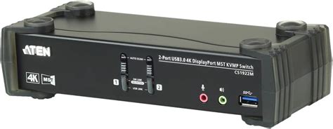 ATEN 2-port USB 3.0 DisplayPort Audio KVMP Switch support up to 3840x2160@30Hz W/(US/EU/OUT) CORD 