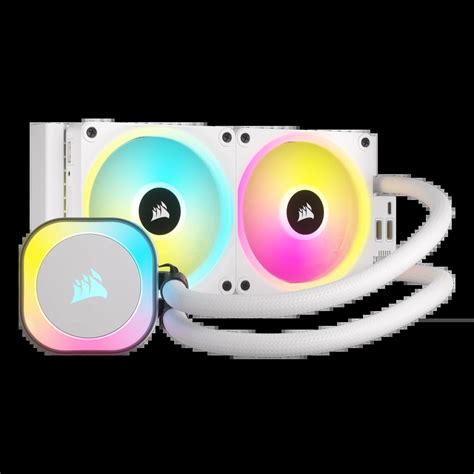 Corsair iCUE LINK H100i RGB Liquid CPU Cooler - QX120 RGB Fans - White - 240mm Radiator - Fits Intel® LGA 1700; AMD® AM5 - Hub I