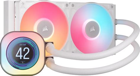 Corsair iCUE LINK TITAN 240 RX LCD Liquid CPU Cooler - White – RX120 RGB Fans – Fits Intel® LGA 1851/1700; AMD® AM5/AM4. 