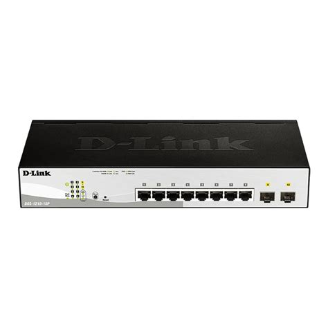 D-LINK 8-ports 10/100/1000Base-T PoE Smart Switch plus 2 SFP ports - 130W PoE budget