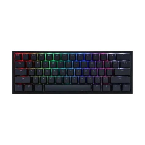 Ducky Keyboard One 2 Pro 60% Mechanical Keyboard; RGB; PBT Double Shot Keycaps - Cherry Black .