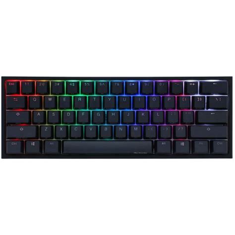 Ducky Keyboard One 2 Pro 60% Mechanical Keyboard; RGB; PBT Double Shot Keycaps - Cherry Red .