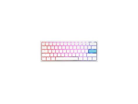 Ducky Keyboard One 2 Pro 60% Mechanical Keyboard; RGB; PBT Double Shot Keycaps - White- Cherry Red .