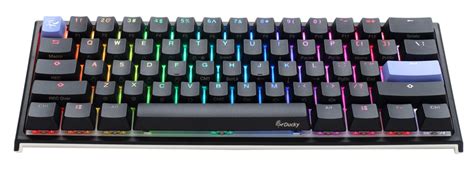 Ducky Keyboard One 3 Pro 60% Mechanical Keyboard; RGB; PBT Tripple Shot Keycaps  - Cherry MX2A Red .