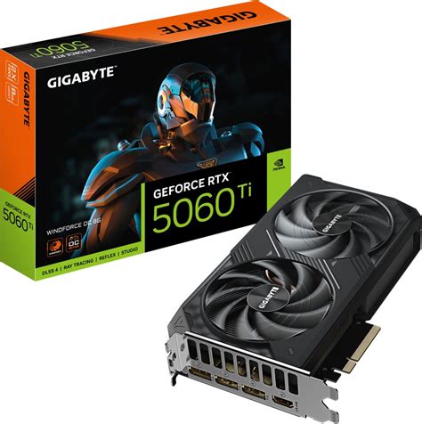 GIGABYTE nVidia GeForce RTX 5060Ti WINDFORCE OC 8GB - 8GB GDDR7; 128-Bit Memory Bus; 1x HDMI; 3x DisplayPort . 