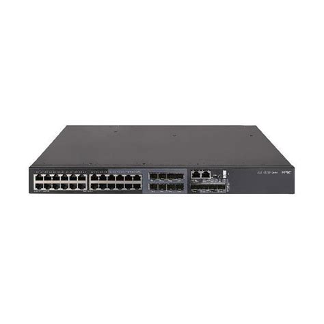 H3C S5130S-28S-PWR-HI Ethernet Switch with 24*10/100/1000BASE-T PoE+ Ports; 4*100/1000BASE-X SFP Combo Ports; and 4*1G/10G BASE-