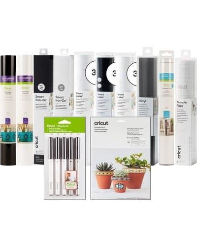 Cricut Iron On Bundle Includes: Iron on; Vinyl; Pens; Transfer tape; writable vinyl; printable vinyl