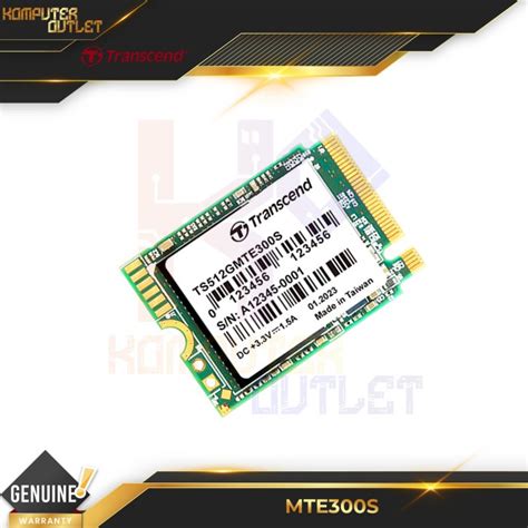 Transcend 256GB MTE300S PCI-E GEN 3x4 M.2 2230 SSD 3D NAND - 2000 MB/s Read 950 MB/s Write - 100 TBW