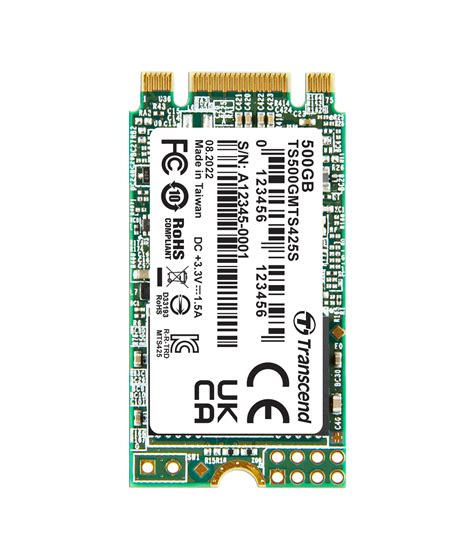 TRANSCEND 500GB MTS425S M.2 SATA 3 2242 SSD - CACHELESS TLC
