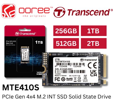 TRANSCEND 512GB MTE480T GEN 4X4 M.2 NVMe 2242 EMBEDDED SED SSD 3D NAND -R/W 5000 /4100 MB/s Write-  TCG OPAL 2.0 -660 TBW 