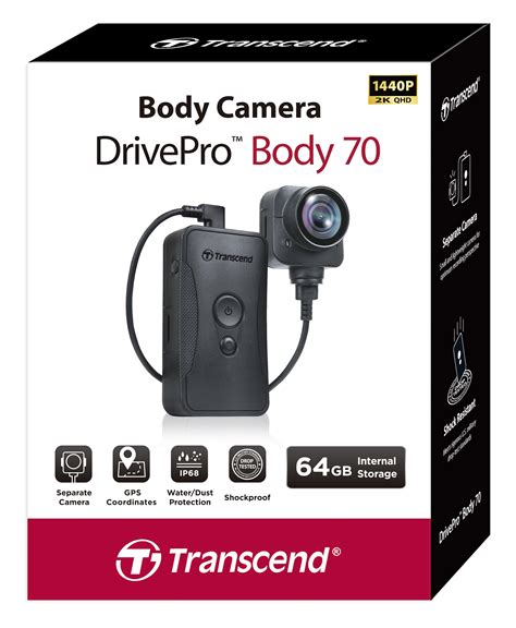 TRANSCEND DRIVEPRO BODY CAM 70 WITH 64GB MEMORY