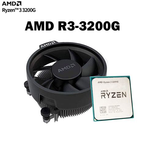 AMD Ryzen 3 3200G SKT AM4 CPU; 4 Core/4 Thread; Base Clock 3.6GHz; Max Boost Clock 4GHz; 6 MB Cache; TDP 65W; RX Vega Graphics