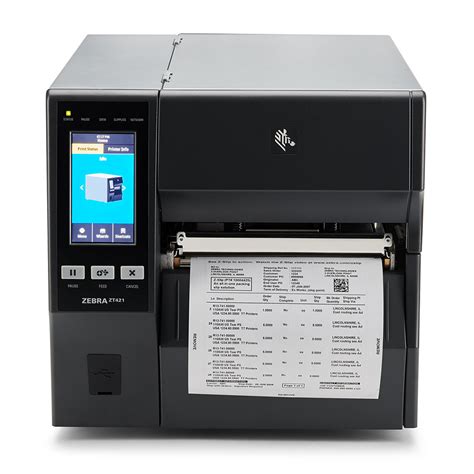 Zebra TT Printer ZT421; 6''; 300 dpi; Euro and UK Cord; Serial; USB; 10/100 Ethernet; Bluetooth 4.1/MFi; USB Host; EZPL